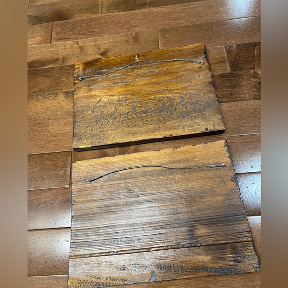 Hand Carved Wooden Wall hanging decor frame x2 - Picture 5 of 10